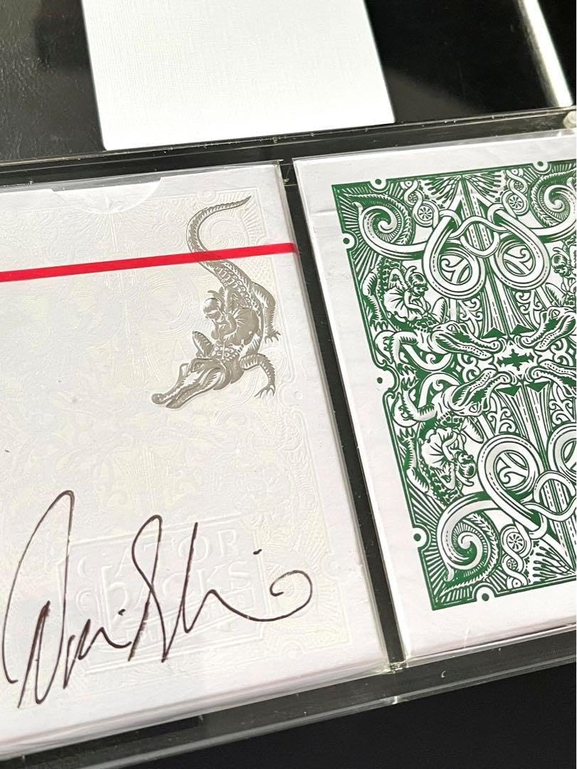 GATORBACKS（green,silver） playing cards Rose Gold Gatorbacks